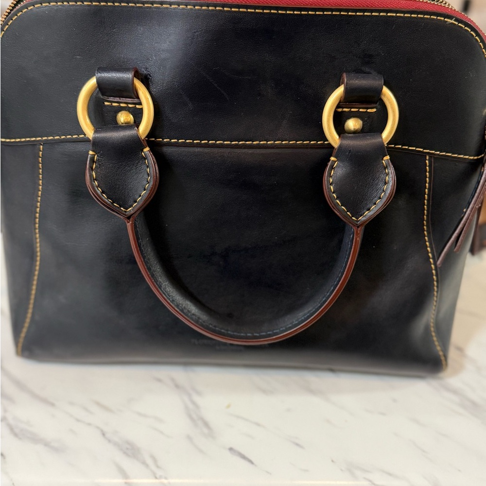 Dooney & Bourke Florentine Cameron Satchel-Navy - Picture 10 of 10